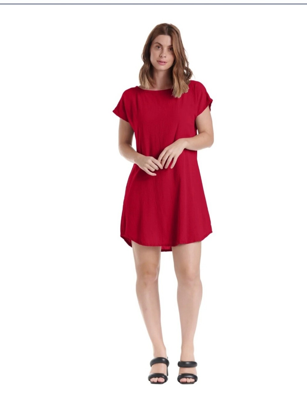 Oh My Gauze Dress 100% Cotton Red Coverup Women's Size 3 (XXL) Beach Summer